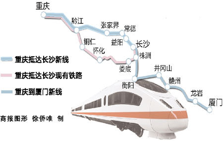 黔张常铁路年底动工 重庆主城4小时可到长沙
